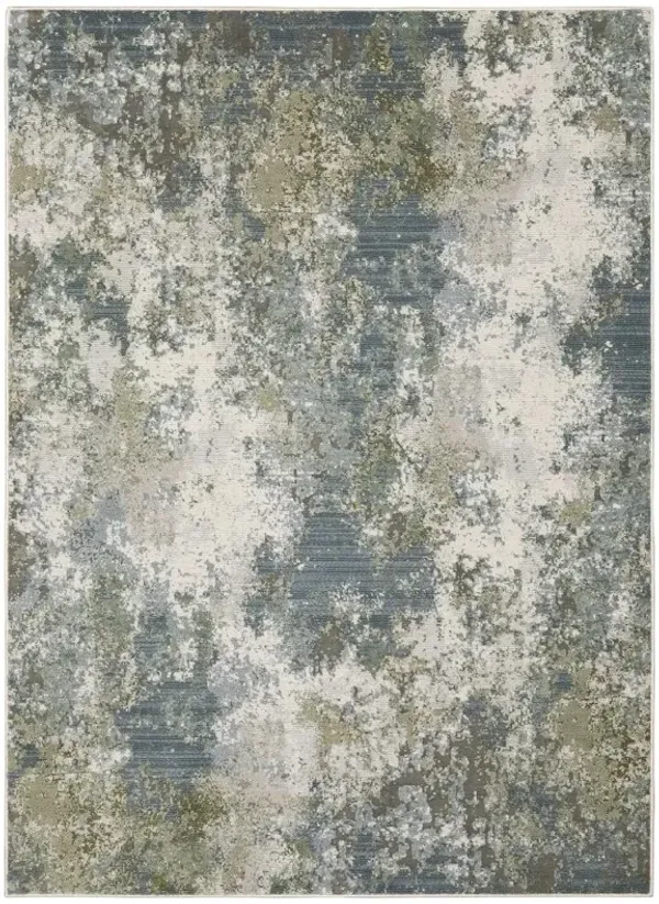Caravan 5 x 8 Blue and Green Area Rug