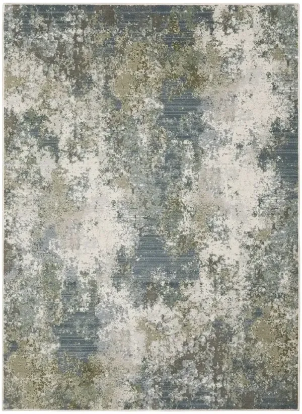 Caravan 8 x 11 Blue and Green Area Rug
