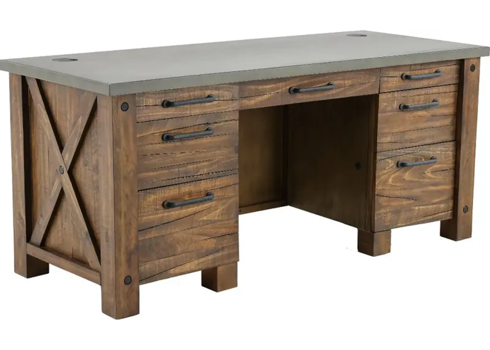 Jasper Rustic 68" Executive Desk