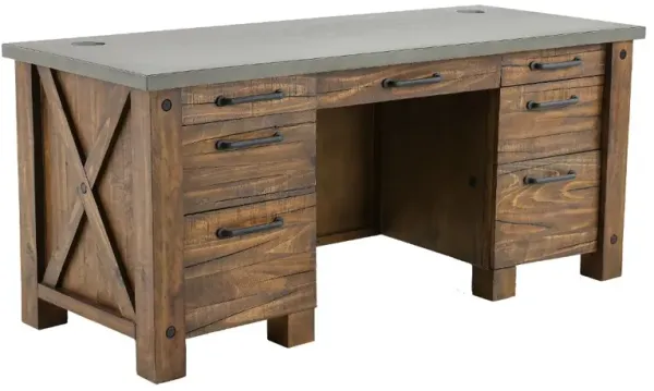 Jasper Brown and Gray Executive Desk