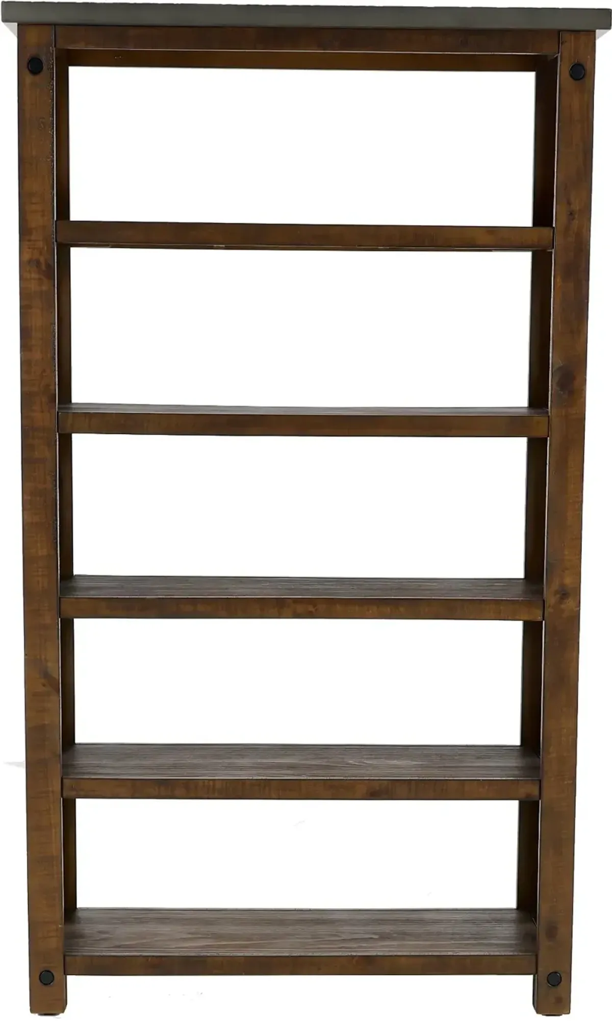 Jasper Rustic Open Shelf Bookcase