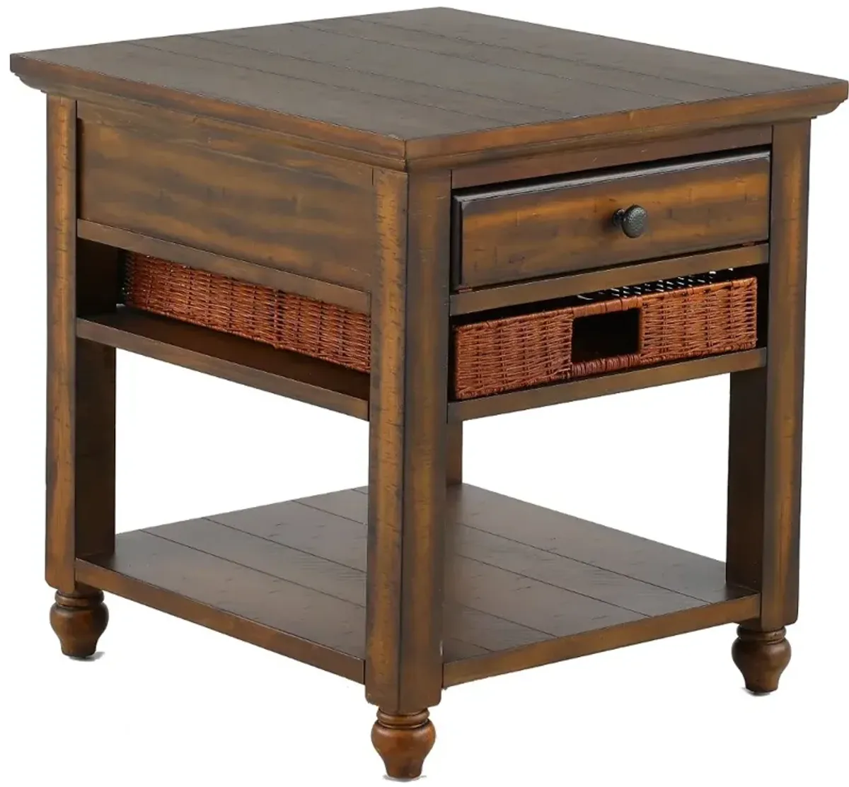 Cottage Lane Coffee Brown End Table