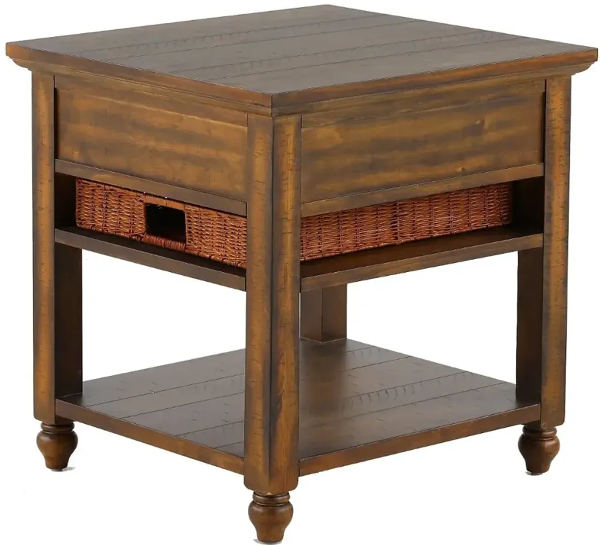 Cottage Lane Coffee Brown End Table