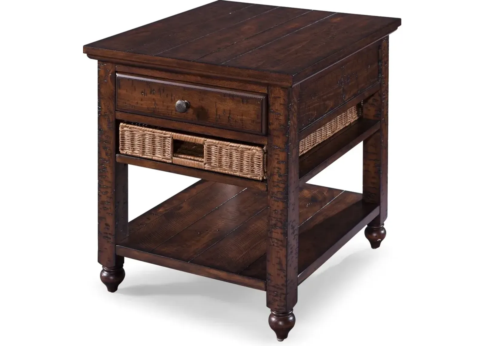 Cottage Lane Coffee Brown End Table