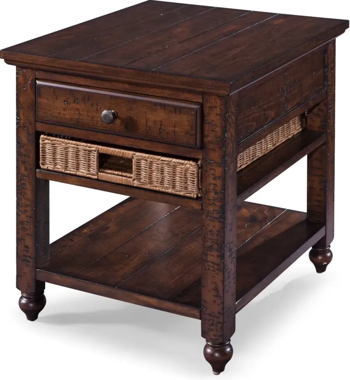 Cottage Lane Coffee Brown End Table