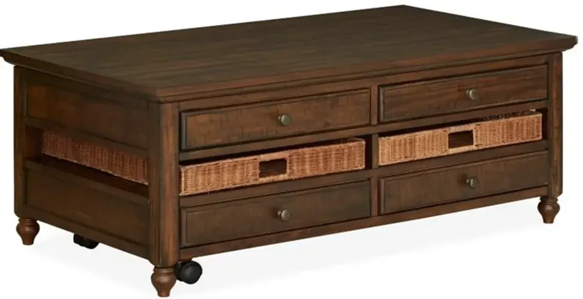 Cottage Lane Coffee Brown Lift-top Coffee Table