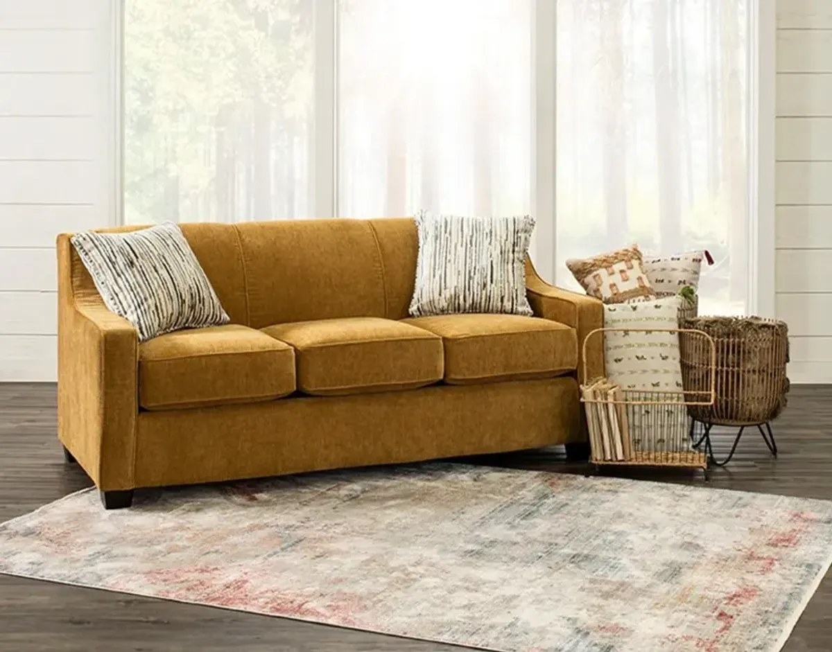 Marinette Yellow Convertible Full Sleeper Sofa