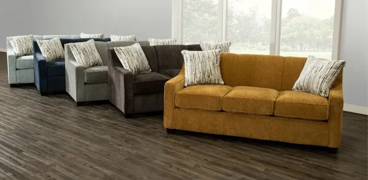 Marinette Yellow Convertible Full Sleeper Sofa