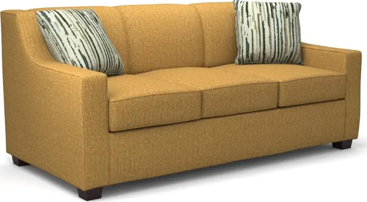 Marinette Yellow Convertible Full Sleeper Sofa