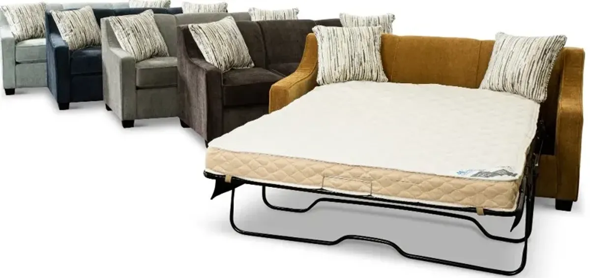 Marinette Yellow Convertible Full Sleeper Sofa