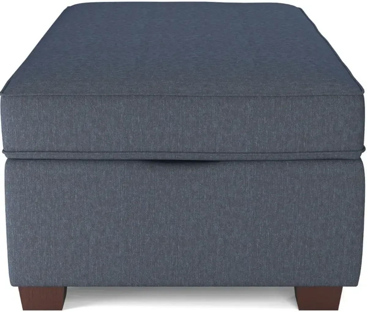 Marinette Blue Storage Ottoman