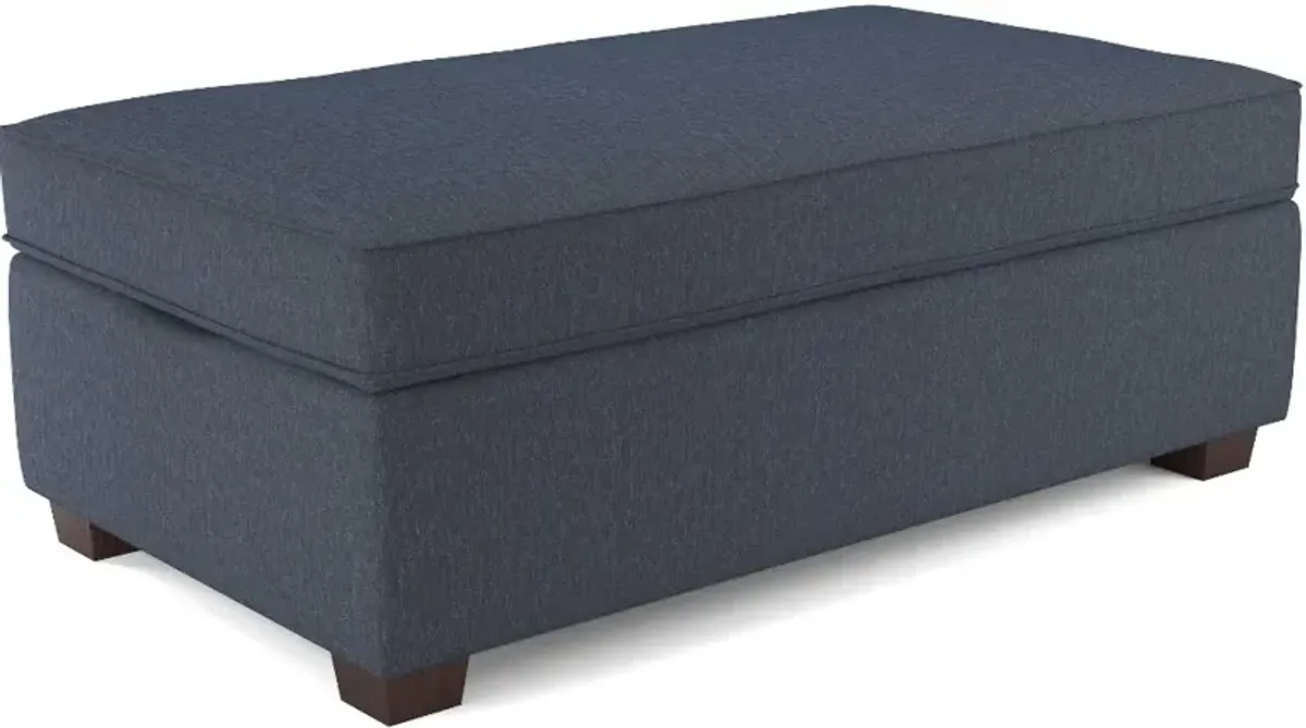 Marinette Blue Storage Ottoman