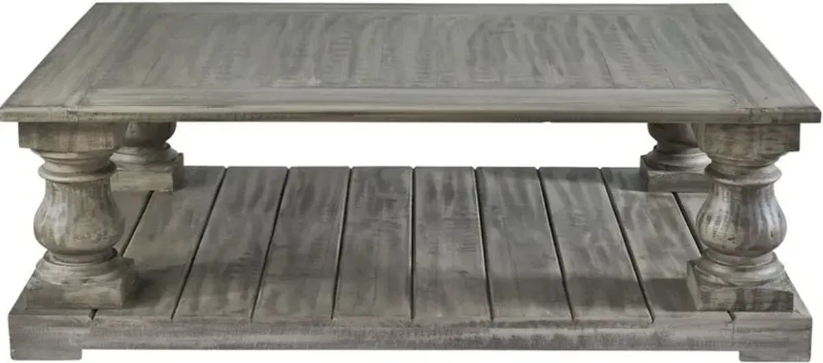 Ivan Weathered Gray Traditional Coffee Table