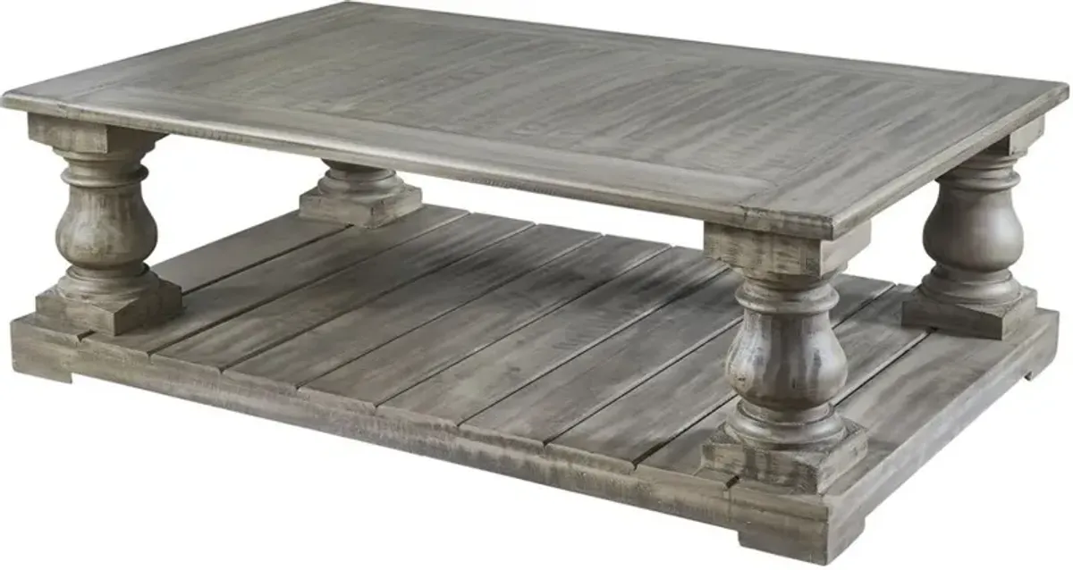 Ivan Weathered Gray Traditional Coffee Table