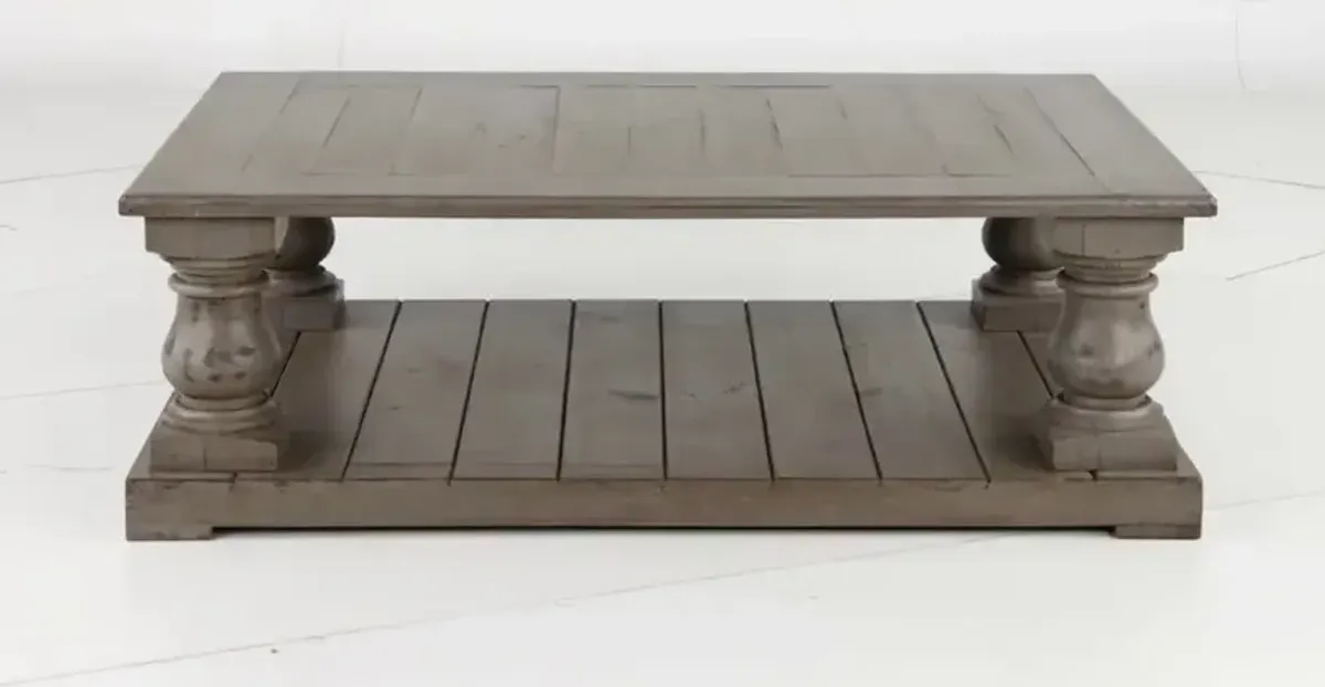 Ivan Weathered Gray Traditional Coffee Table