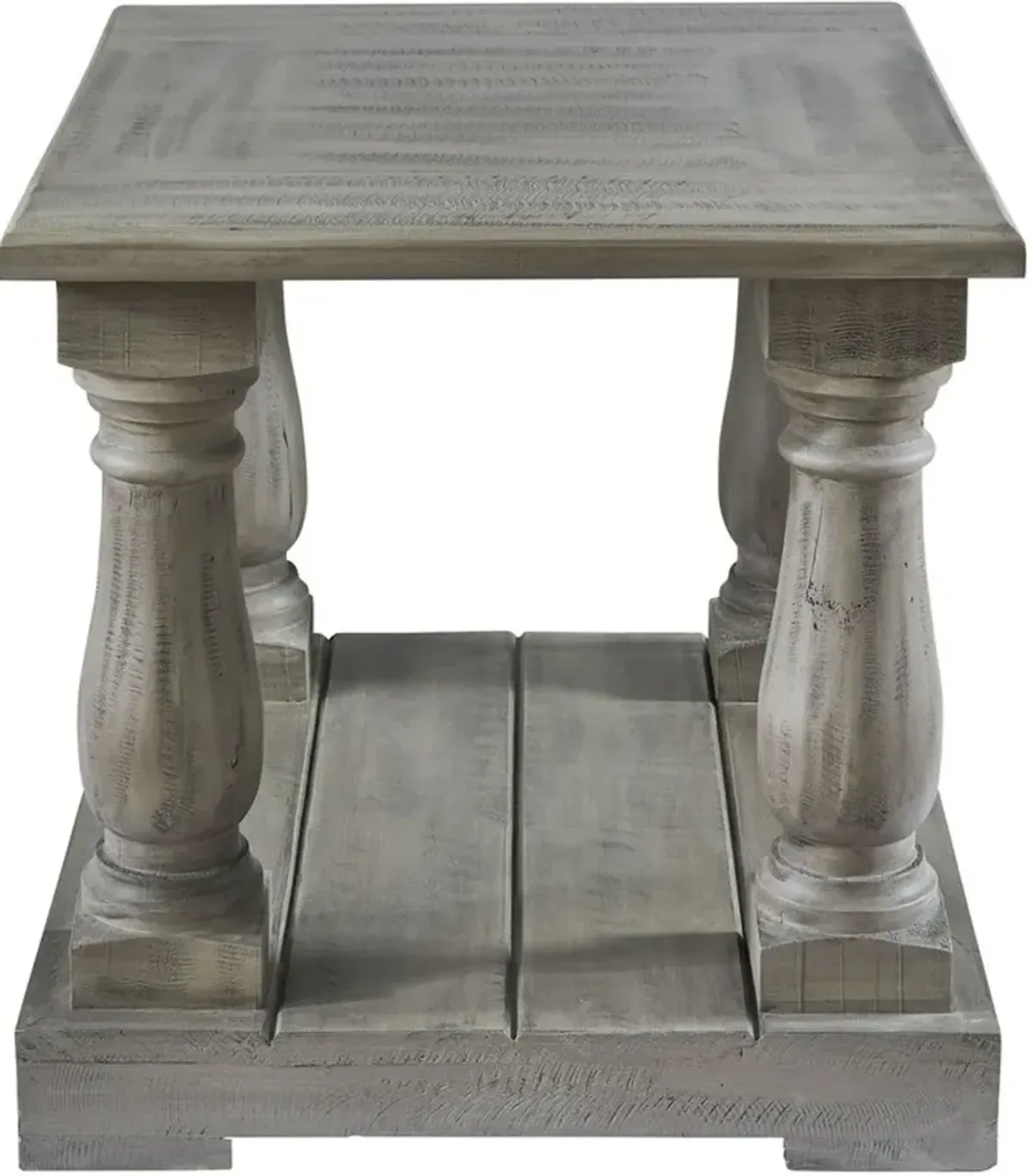 Ivan Weathered Gray Traditional End Table