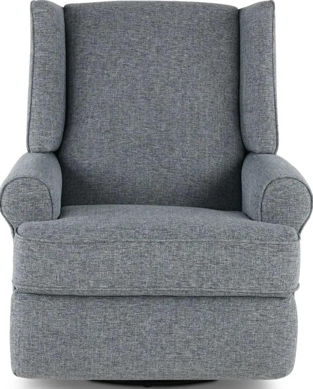 Logan Denim Blue Power Glider Recliner with Swivel