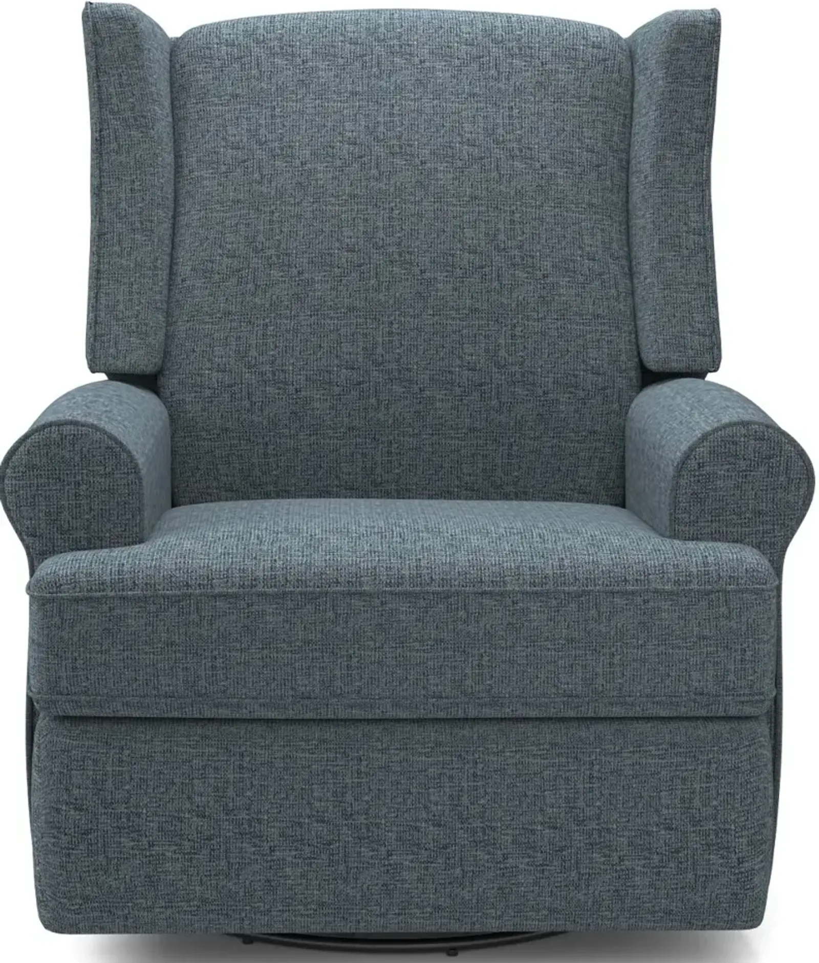 Logan Denim Blue Power Glider Recliner with Swivel