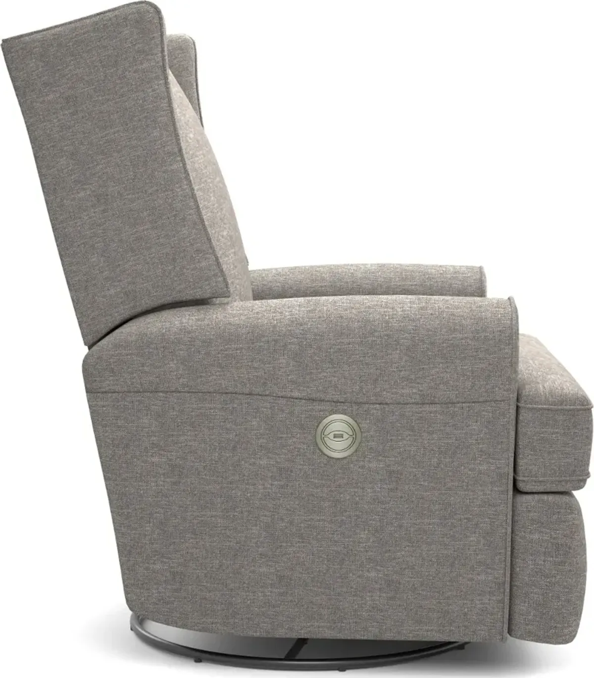 Logan Stone Gray Power Swivel Glider Recliner