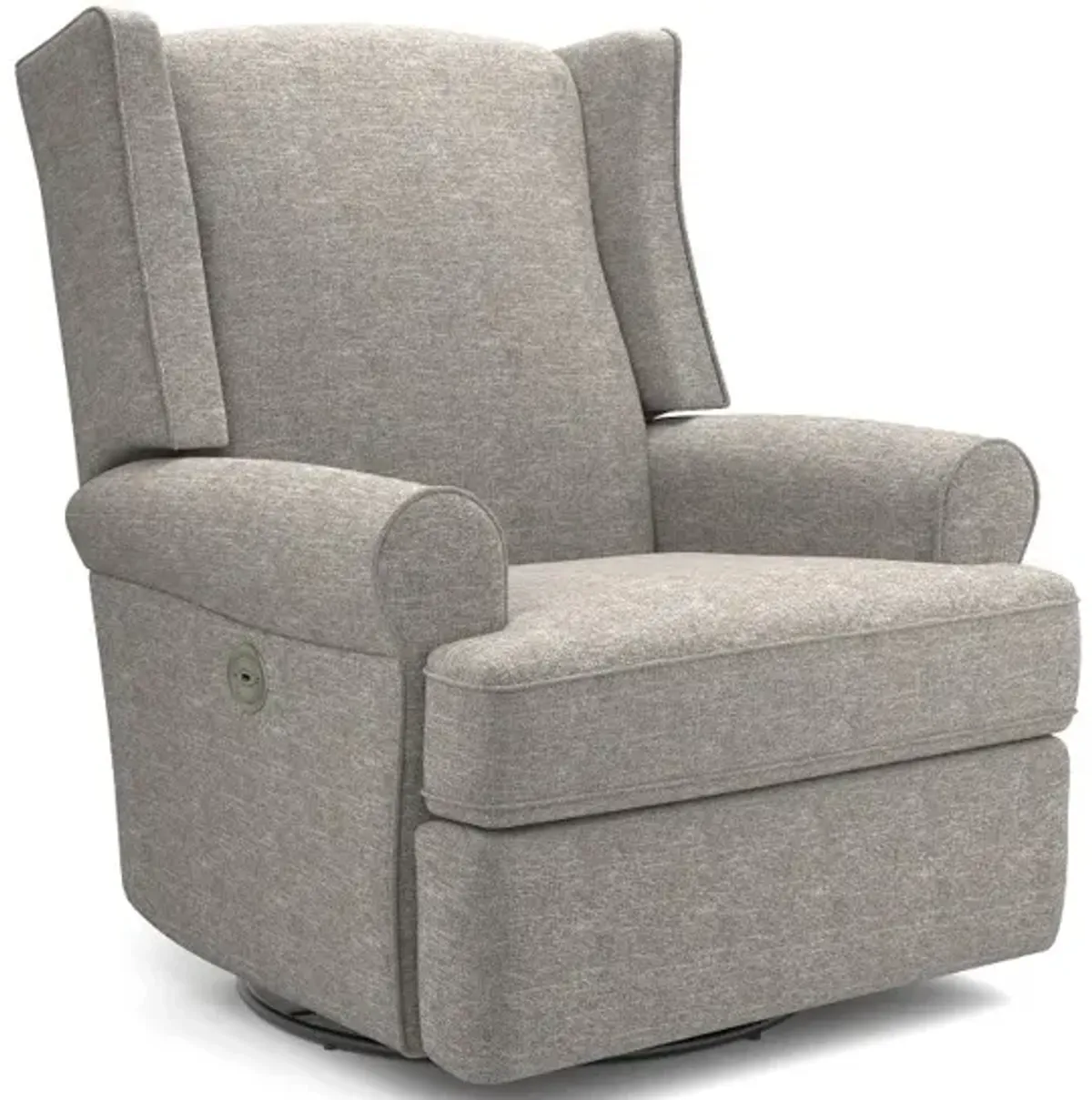 Logan Stone Gray Power Swivel Glider Recliner