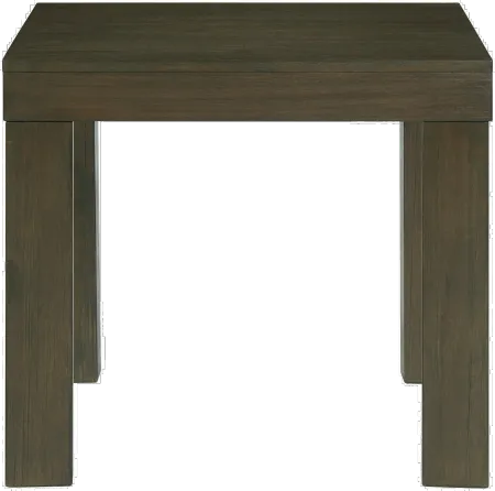 Grady Dark Brown End Table with Built-in Outlets