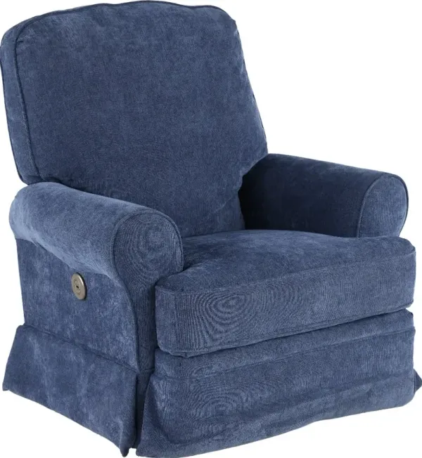 Juliana Royal Blue Power Glider Recliner with Swivel