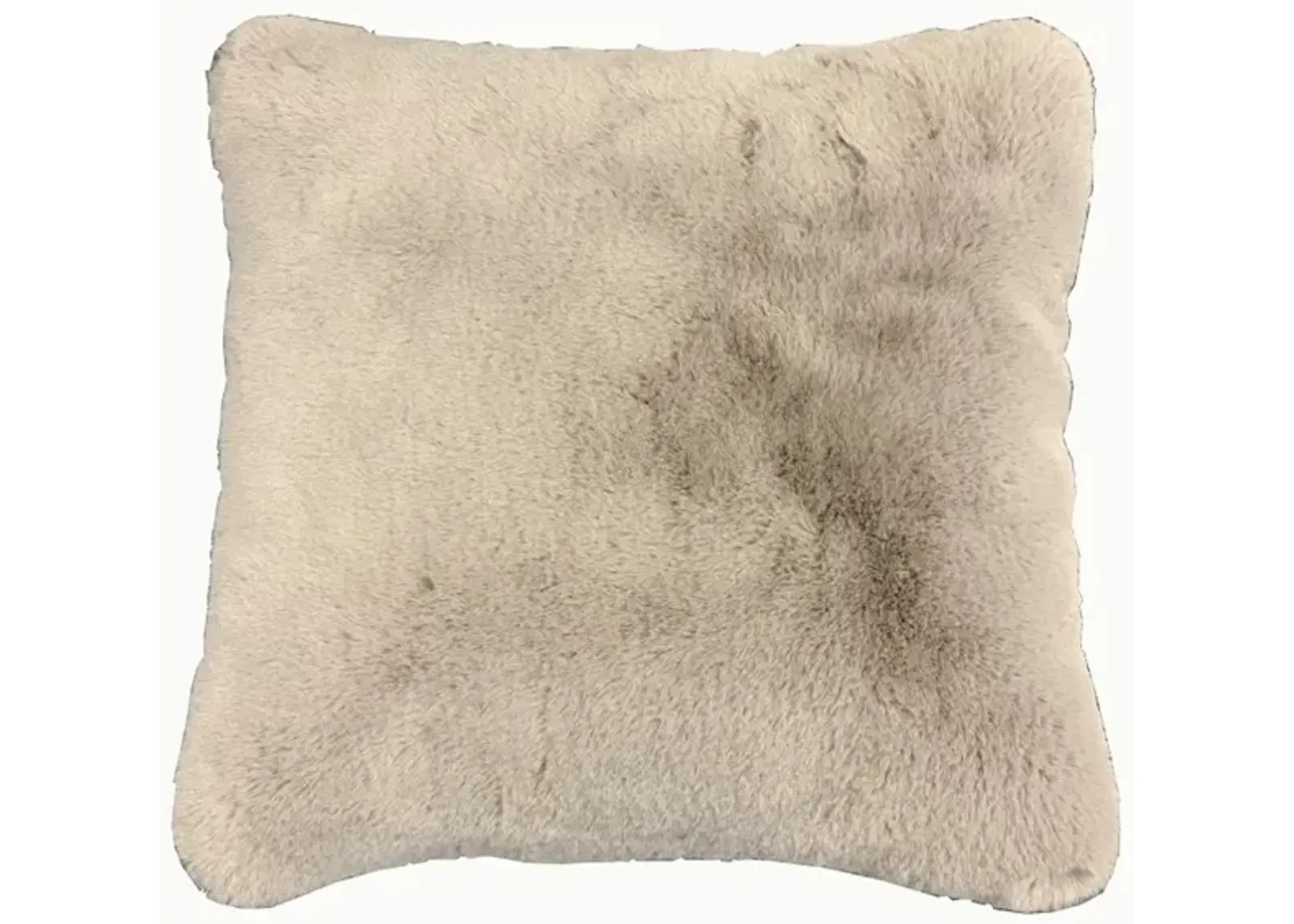 Chinchilla Mocha Brown Faux Fur Throw Pillow