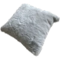 Chinchilla Silver Faux Fur Throw Pillow