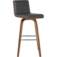 Vienna Gray and Brown Swivel Counter Height Stool