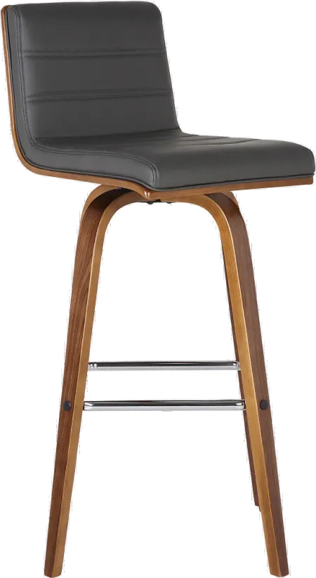 Vienna Gray and Brown Swivel Counter Height Stool