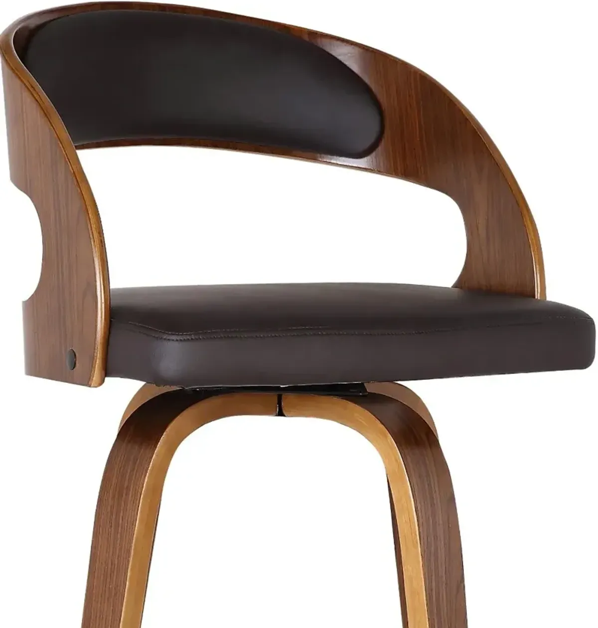 Shelly Walnut Brown Bar Stool