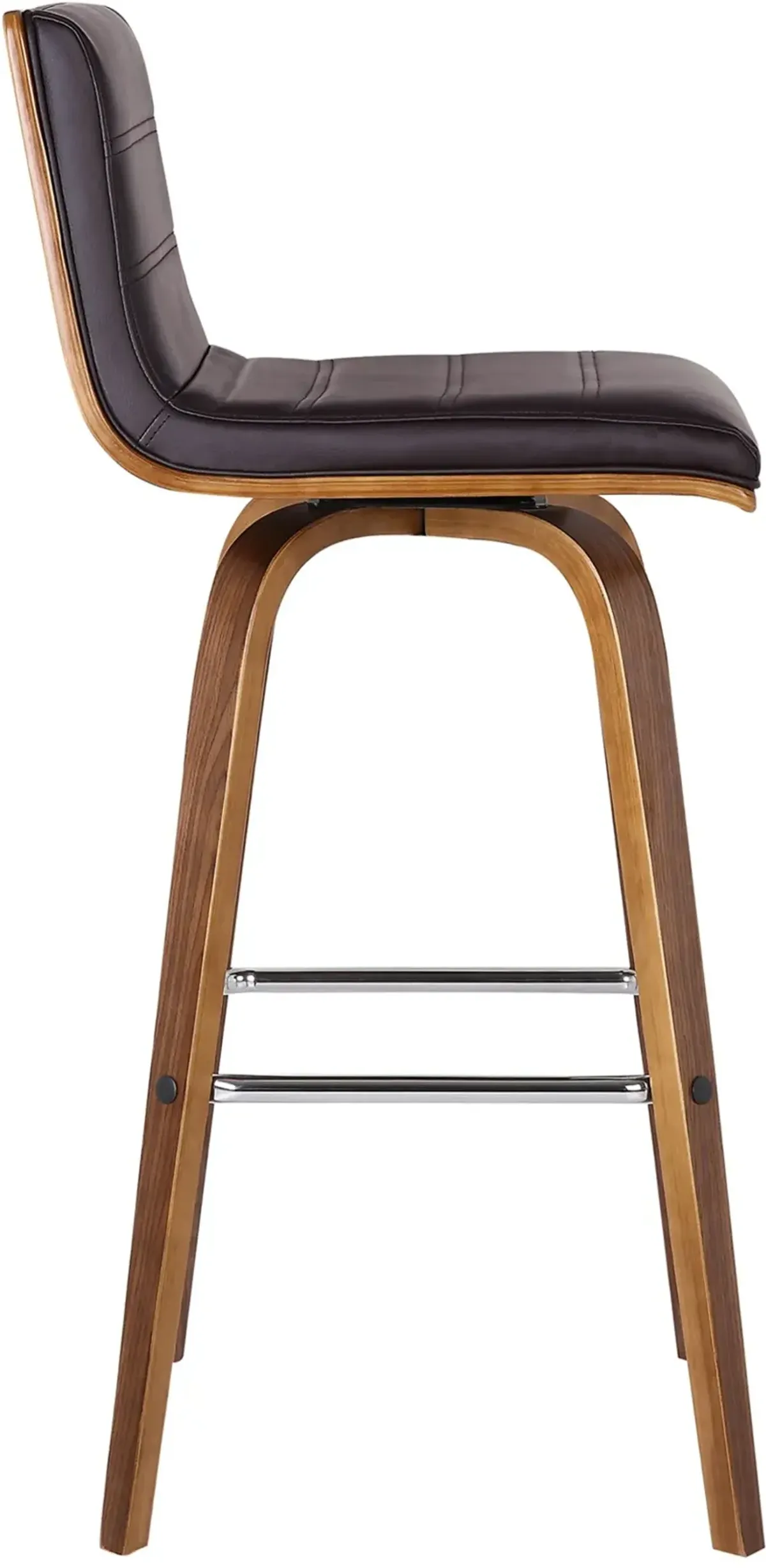 Vienna Walnut Brown Swivel Counter Height Stool