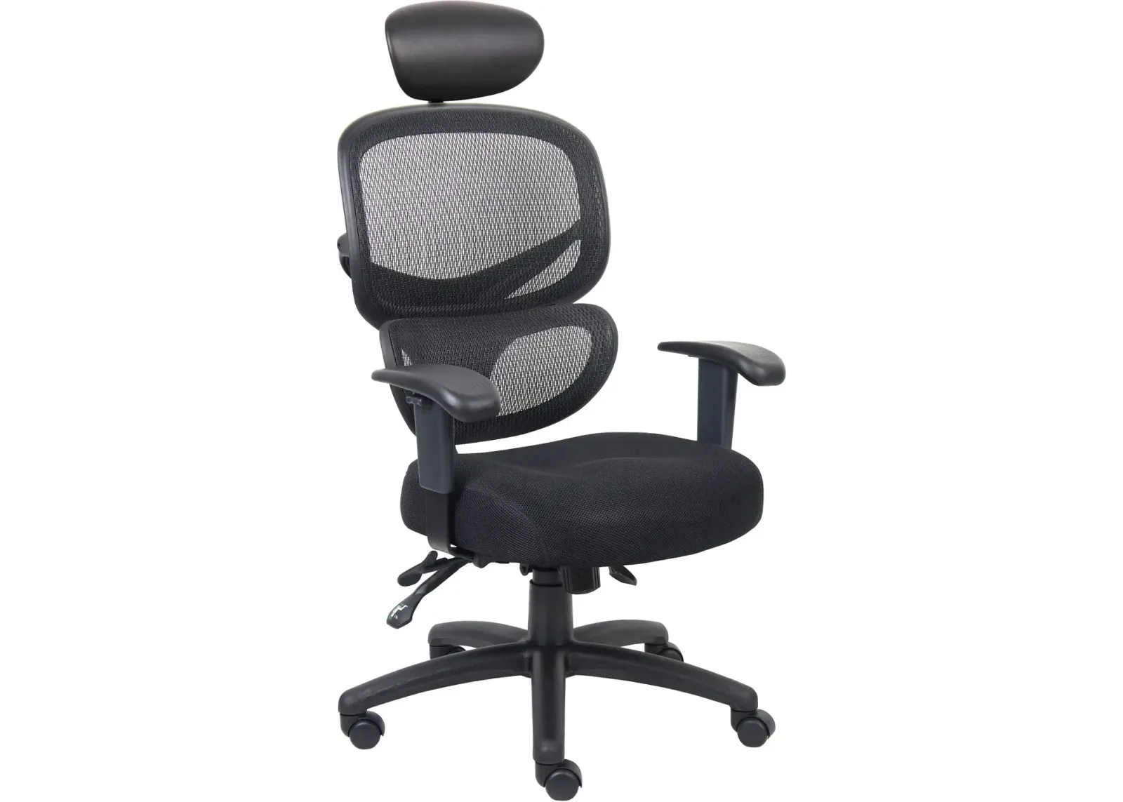 Boss Black Mesh Office Chair with Head Rest