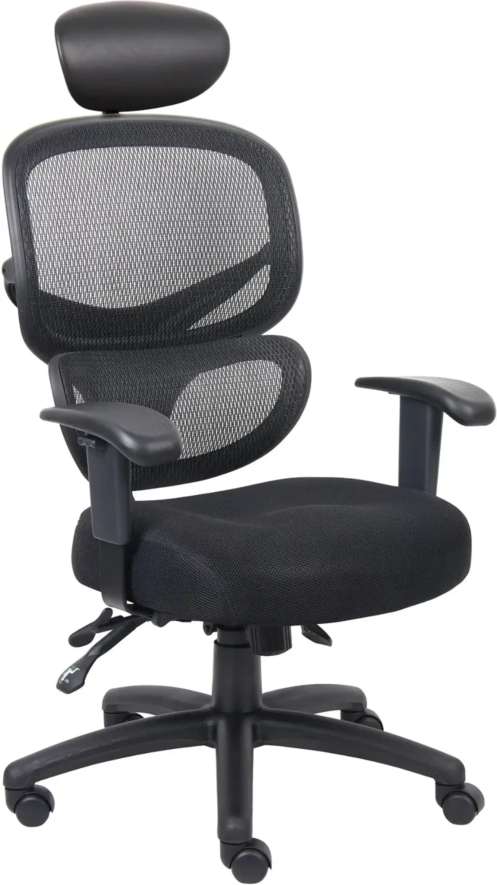 Boss Black Mesh Office Chair with Head Rest