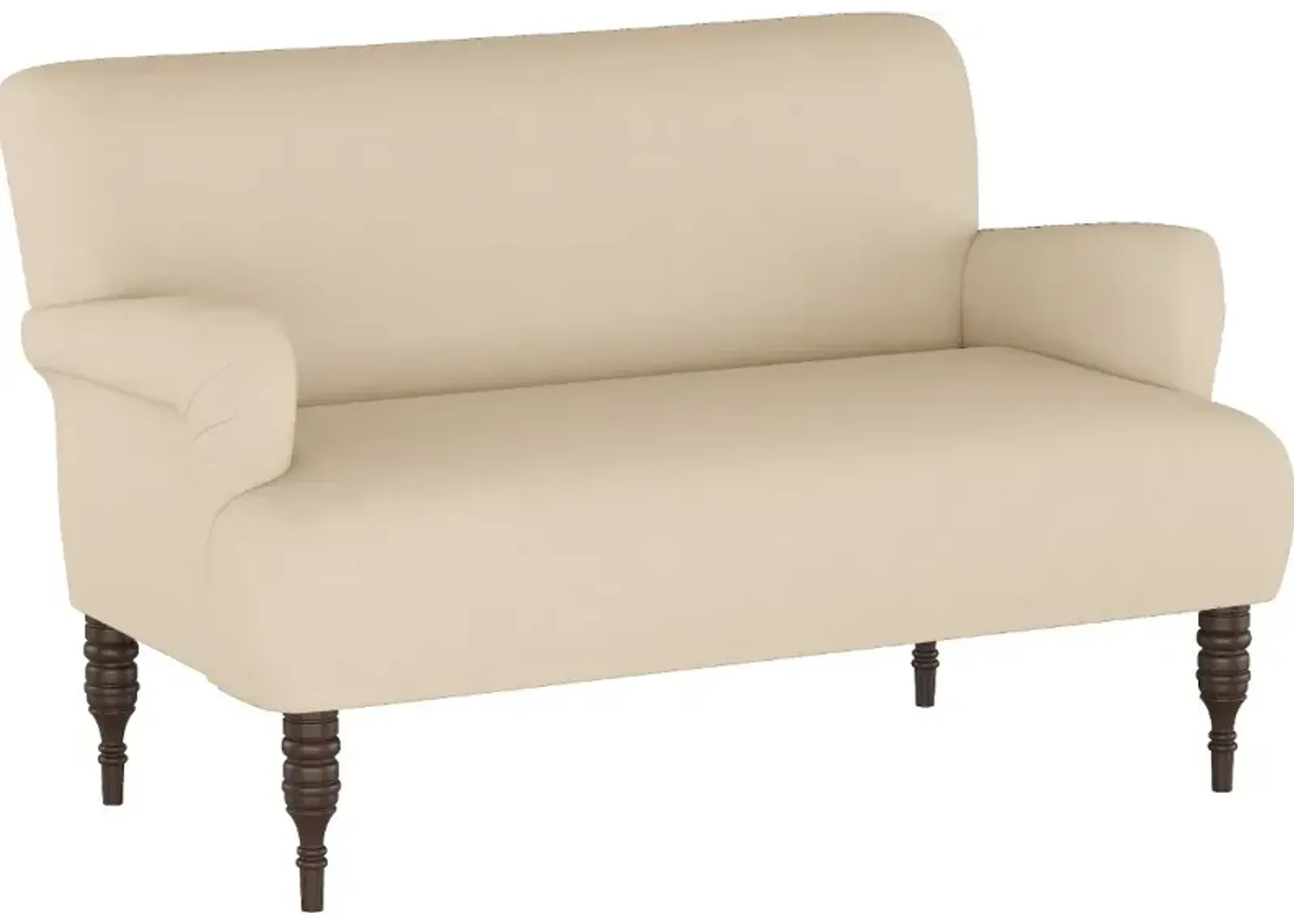 Clara Linen Tan Settee - Skyline Furniture