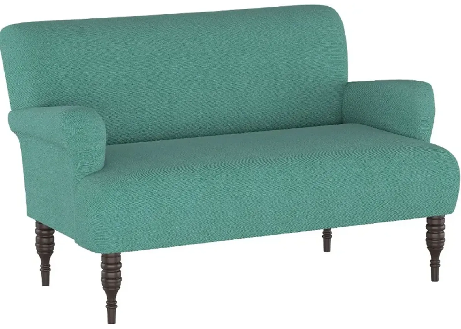 Clara Laguna Turquoise Settee - Skyline Furniture