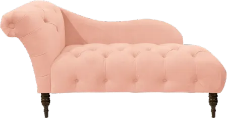Carmen Velvet Blush Single Arm Chaise - Skyline Furniture