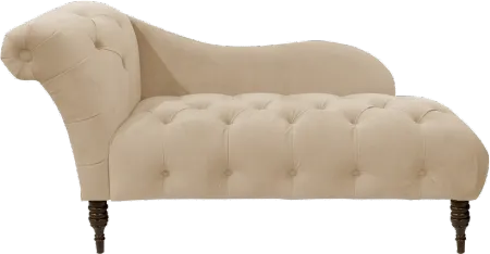 Carmen Velvet Pearl Single Arm Chaise - Skyline Furniture
