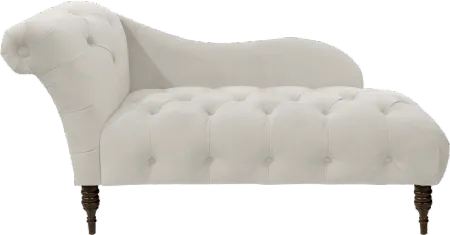 Carmen Velvet Light Gray Single Arm Chaise - Skyline Furniture