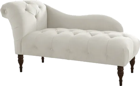 Carmen Velvet Light Gray Single Arm Chaise - Skyline Furniture