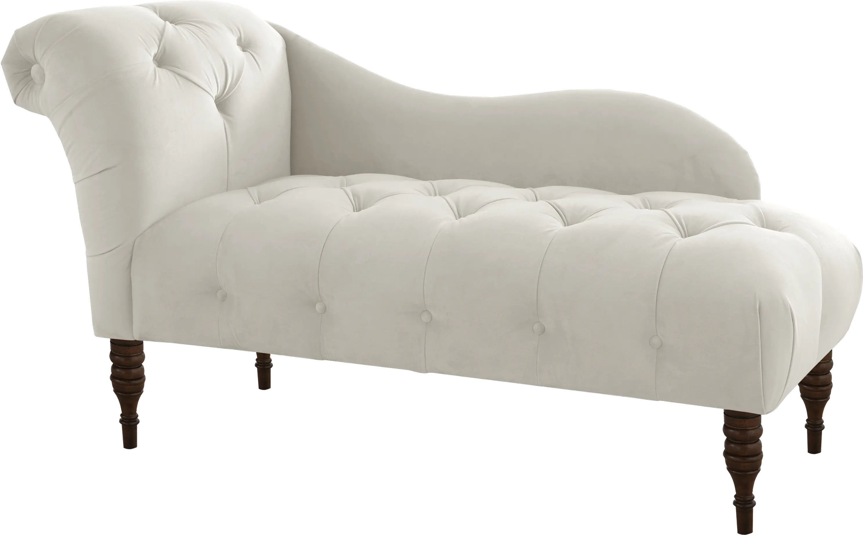 Carmen Velvet Light Gray Single Arm Chaise - Skyline Furniture