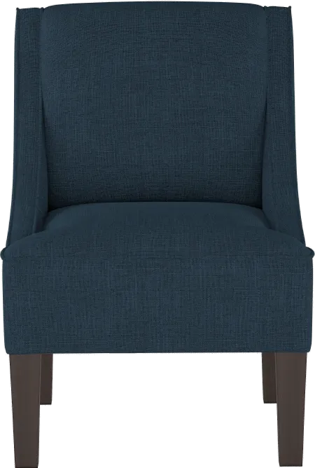 Parker Navy Swoop Arm Accent Chair - Skyline Furniture