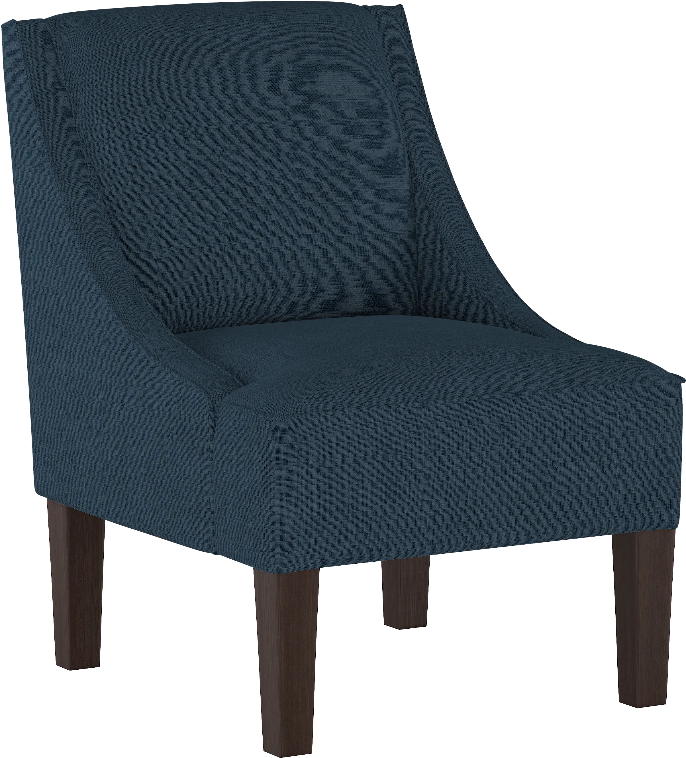 Parker Navy Swoop Arm Accent Chair - Skyline Furniture