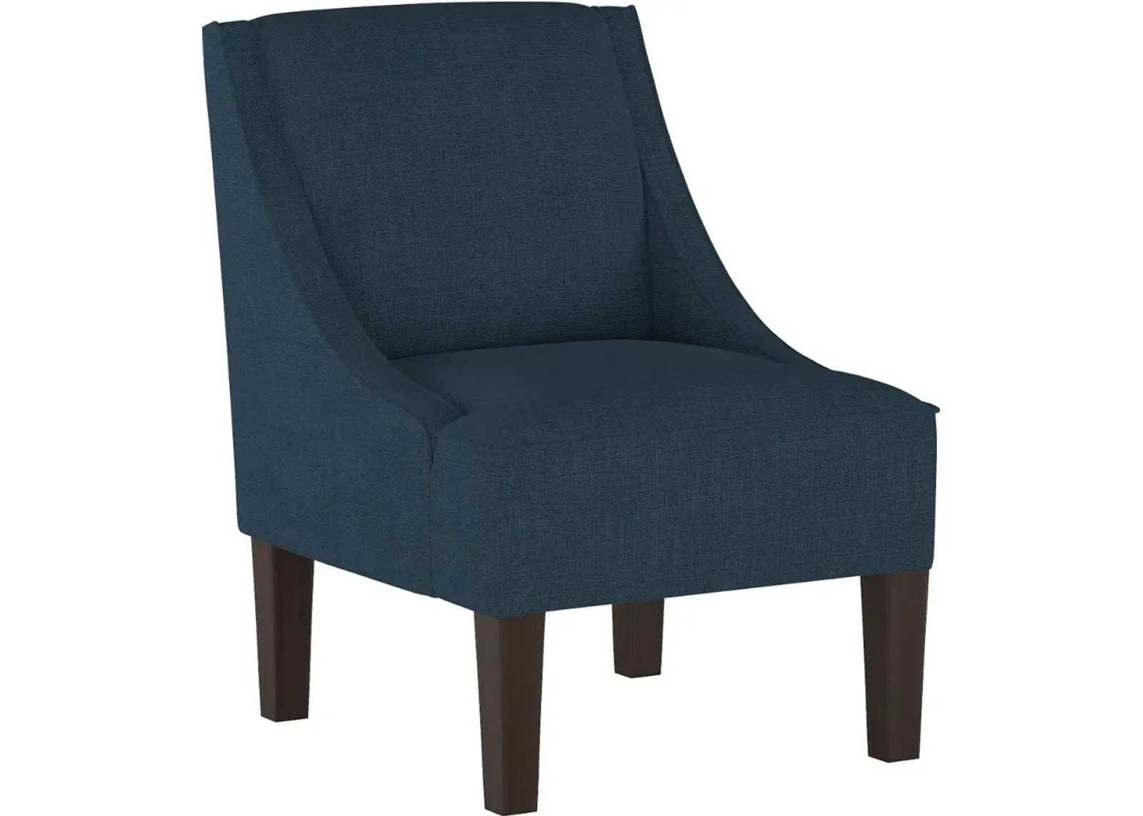 Parker Navy Swoop Arm Accent Chair - Skyline Furniture