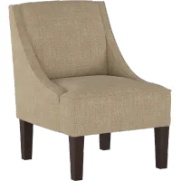 Parker Tan Swoop Arm Accent Chair - Skyline Furniture