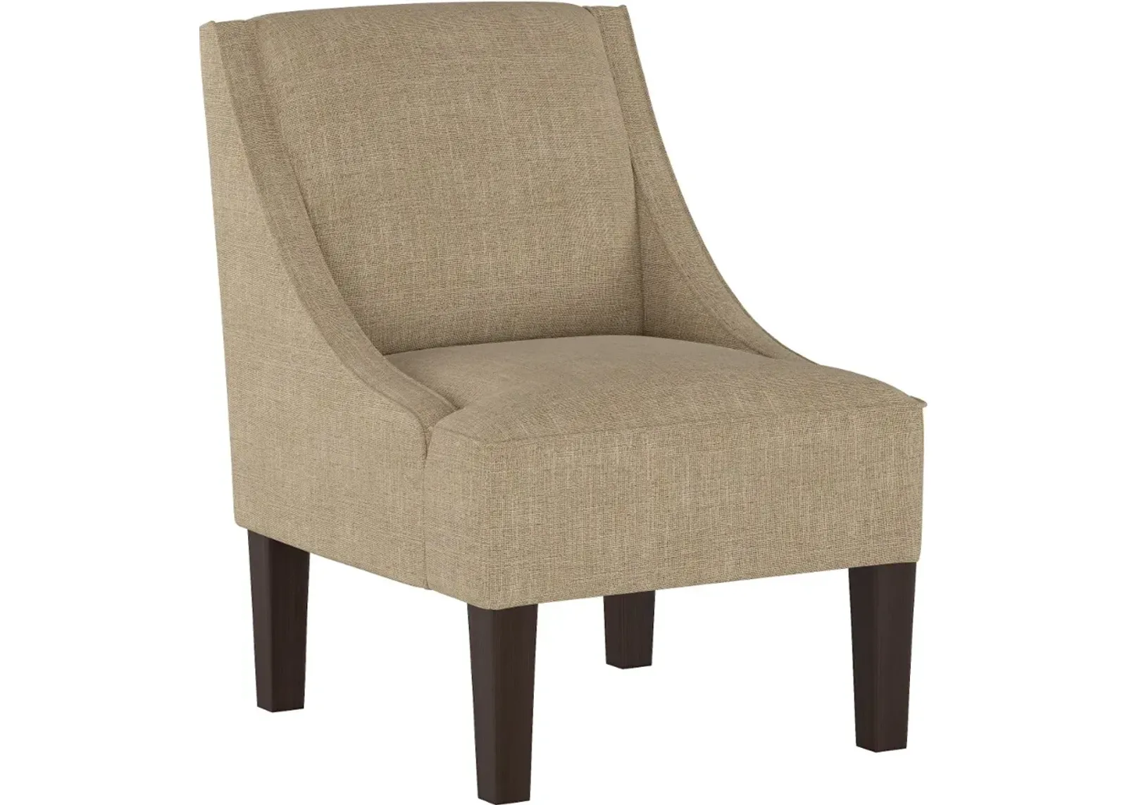 Parker Tan Swoop Arm Accent Chair - Skyline Furniture