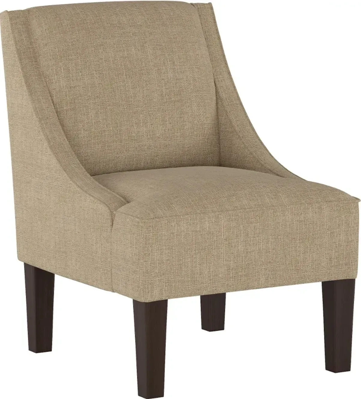 Parker Tan Swoop Arm Accent Chair - Skyline Furniture