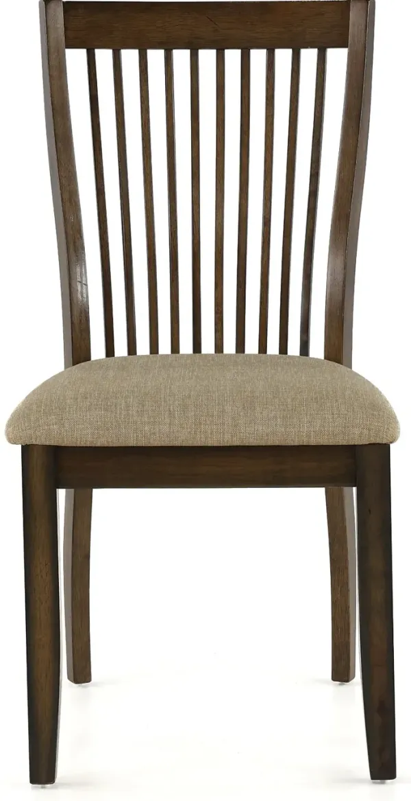 Zoey Brown Slat Back Dining Chair