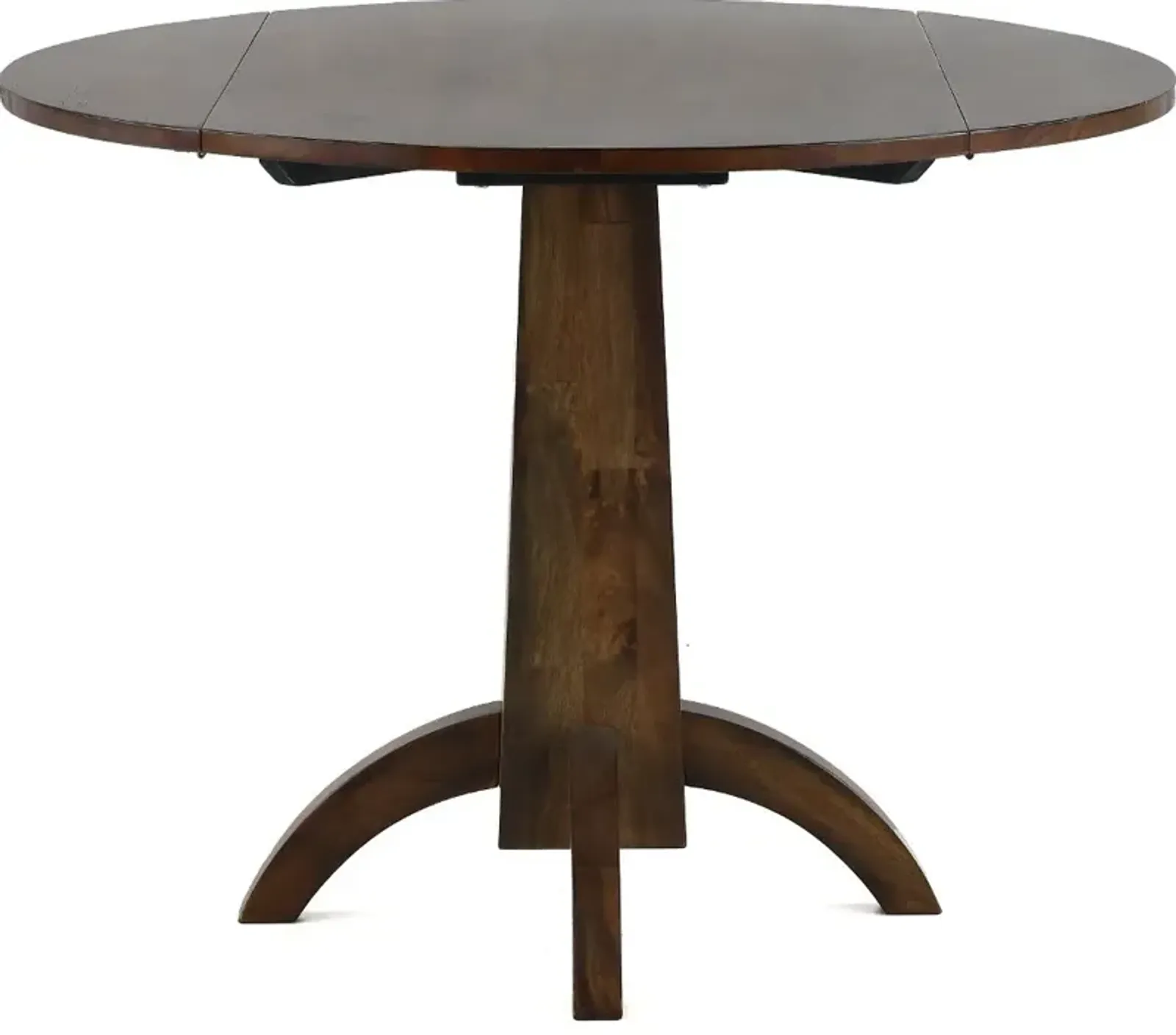 Zoey Natural Brown Round Drop-Leaf Dining Table