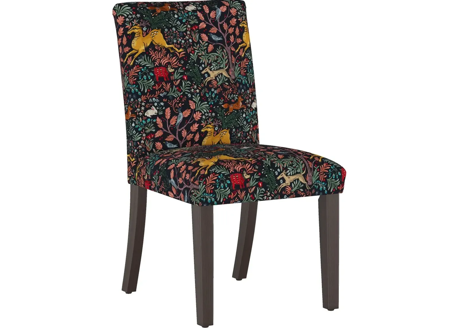 Drew Navy Woodland Dining Chair - Skyline Furniture